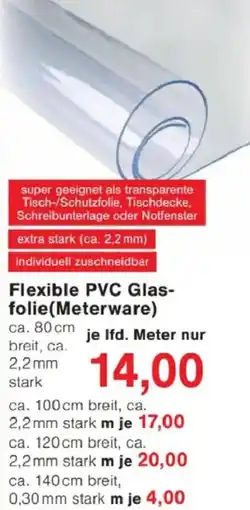 Jawoll Flexible PVC Glasfolie (Meterware) Angebot