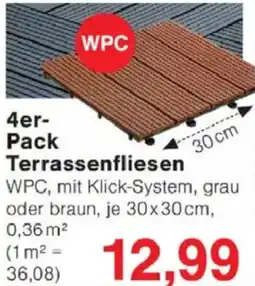 Jawoll 4er-Pack Terrassenfliesen Angebot