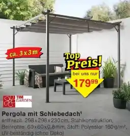 Jawoll TIM GARDEN Pergola mit Schiebedach Angebot