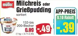 Edeka müller Milchreis oder Grießpudding Angebot