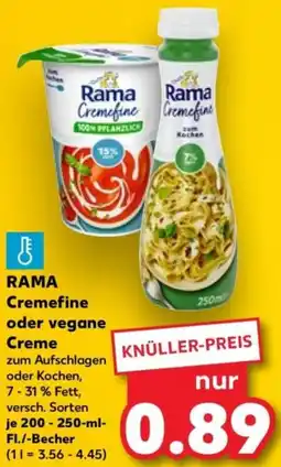 Kaufland RAMA Cremefine oder vegane Creme Angebot