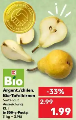 Kaufland Argent./chilen. Bio-Tafelbirnen Angebot