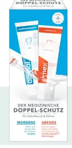 Rossmann Aronal & Elmex Zahncreme Doppel-Schutz Zahnfleisch und Zähne Angebot