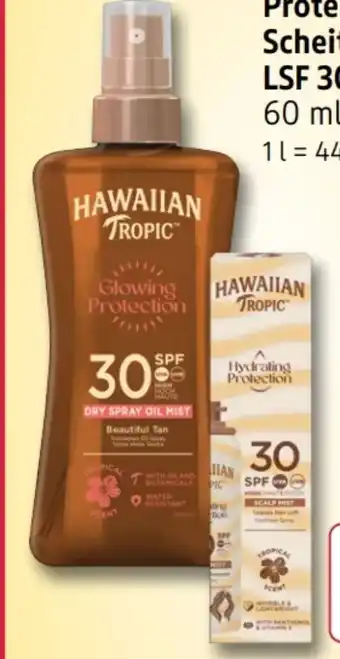 Rossmann Hawaiian Tropic Glowing Protection Dry Spray Oil Mist LSF 30 Angebot