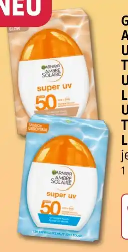 Rossmann Garnier Ambre Solaire UV Water Fluid Täglich Unsichtbar LSF 50 Angebot