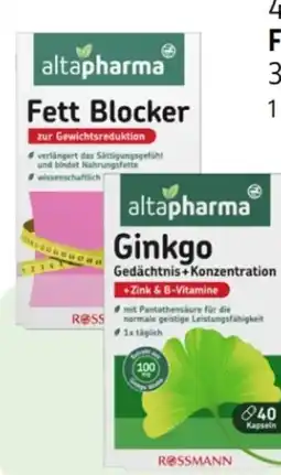Rossmann Altapharma Ginkgo Gedächtnis + Konzentration Angebot