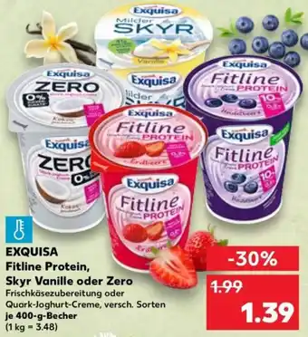 Kaufland EXQUISA Fitline Protein, Skyr Vanille oder Zero Angebot
