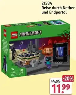 Rossmann LEGO MINECRAFT 21584 Reise durch Nether und Endportal Angebot