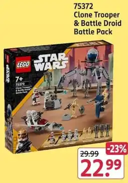 Rossmann LEGO STAR WARS 75372 Clone Trooper & Battle Droid Battle Pack Angebot