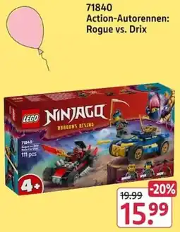 Rossmann LEGO NINJAGO 71840 Action-Autorennen: Rogue vs. Drix Angebot