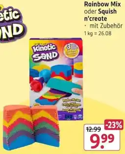 Rossmann Kinetic Sand Rainbow Mix oder Squish n'create Angebot