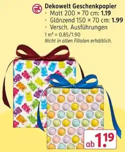 Rossmann Dekowelt Geschenkpapier Angebot