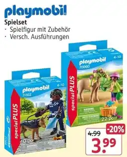 Rossmann Playmobil Spielset Angebot