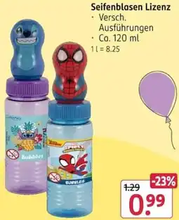 Rossmann Seifenblasen Lizenz Angebot