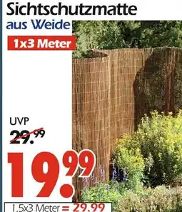 Wreesmann Sichtschutzmatte 1x3 meter Angebot