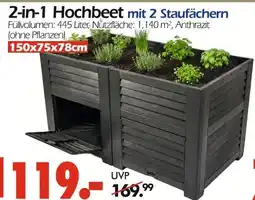 Wreesmann 2-in-1 hochbeet mit 2 staufächern Angebot