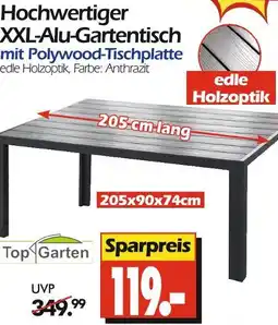 Wreesmann Top garten hochwertiger xxl-alu-gartentisch Angebot