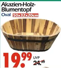 Wreesmann Akazien-holz-blumentopf oval Angebot