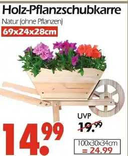 Wreesmann Holz-pflanzschubkarre 69x24x28 cm Angebot