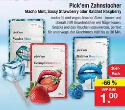 Zimmermann Pick'em zahnstocher macho mint, sassy strawberry oder ratchet raspberry Angebot