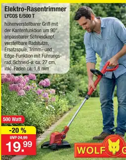 Zimmermann Wolf garten elektro-rasentrimmer lycos e/500 t Angebot
