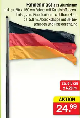 Zimmermann Fahnenmast aus aluminium Angebot