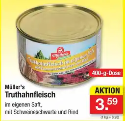 Zimmermann Müller's truthahnfleisch Angebot