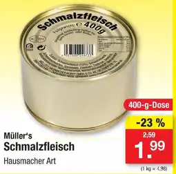 Zimmermann Müller's schmalzfleisch Angebot