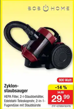 Zimmermann Bob home zyklonstaubsauger Angebot