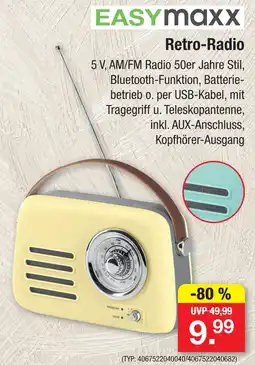 Zimmermann Easymaxx retro-radio Angebot