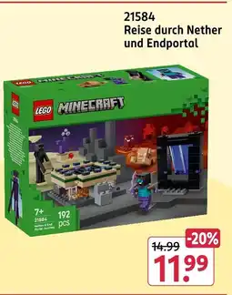 Rossmann Lego 21584 minecraft reise durch nether und endportal Angebot