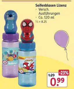 Rossmann John seifenblasen lizenz Angebot