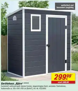toom Baumarkt Gerätehaus björn Angebot
