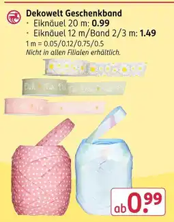 Rossmann Dekowelt geschenkband eiknäuel 20 m Angebot
