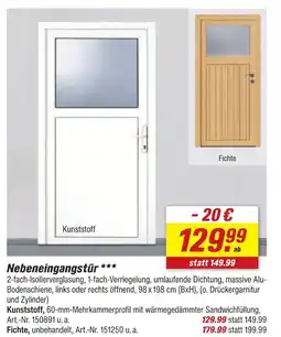 toom Baumarkt Nebeneingangstür kunststoff Angebot