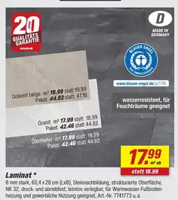 toom Baumarkt Dolomit beige laminat Angebot