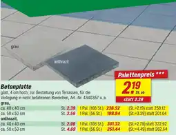 toom Baumarkt Betonplatte grau Angebot