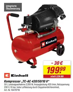 toom Baumarkt Einhell kompressor tc-ac 420/50/10 v Angebot