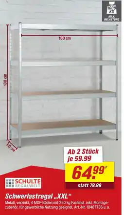 toom Baumarkt Schulte regalwelt schwerlastregal xxl Angebot