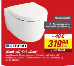 toom Baumarkt Geberit wand-wc-set „icon“ Angebot