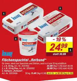 toom Baumarkt Knauf flächenspachtel rotband 20 kg Angebot