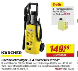 toom Baumarkt Kärcher hochdruckreiniger k 4 universal edition Angebot