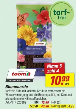 toom Baumarkt Toom blumenerde Angebot