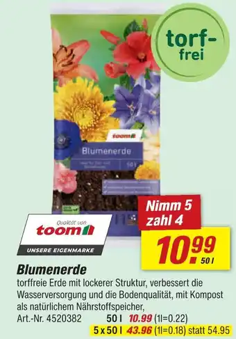 toom Baumarkt Toom blumenerde Angebot