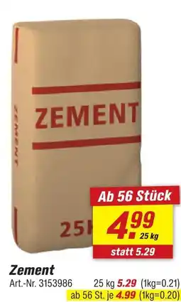toom Baumarkt Zement Angebot