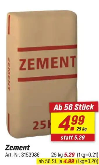 toom Baumarkt Zement Angebot