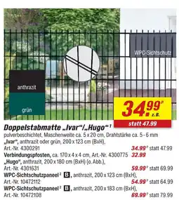 toom Baumarkt Doppelstabmatte ivar Angebot
