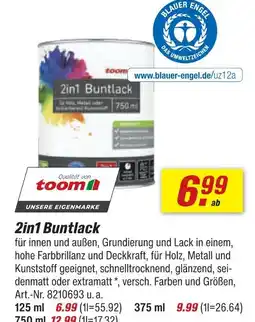 toom Baumarkt Toom 2in1 buntlack Angebot