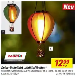 toom Baumarkt Toom solar-dekolicht heißluftballon Angebot