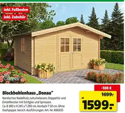 Hagebau Mr. gardener blockbohlenhaus „donau“ Angebot
